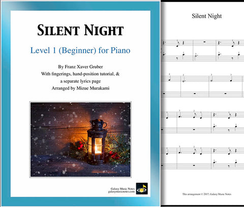 Silent Night | Beginner's piano sheet music | Christmas song