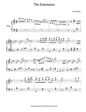 The Entertainer | Advanced piano sheet music | Scott Joplin