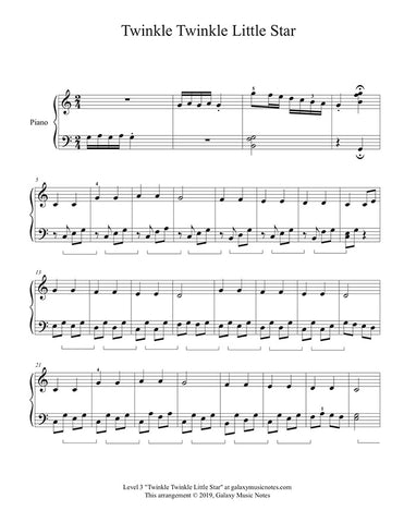 Twinkle Twinkle Little Star | Easy piano sheet music