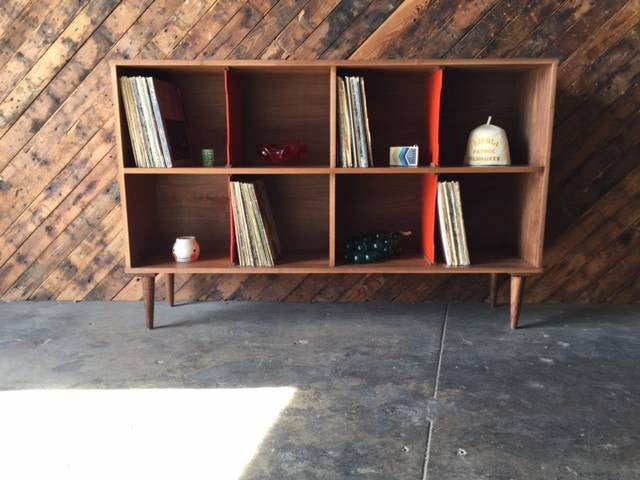 Custom Two Tiered Modern Record Cabinet Credenza Mid Century Style The Hunt Vintage