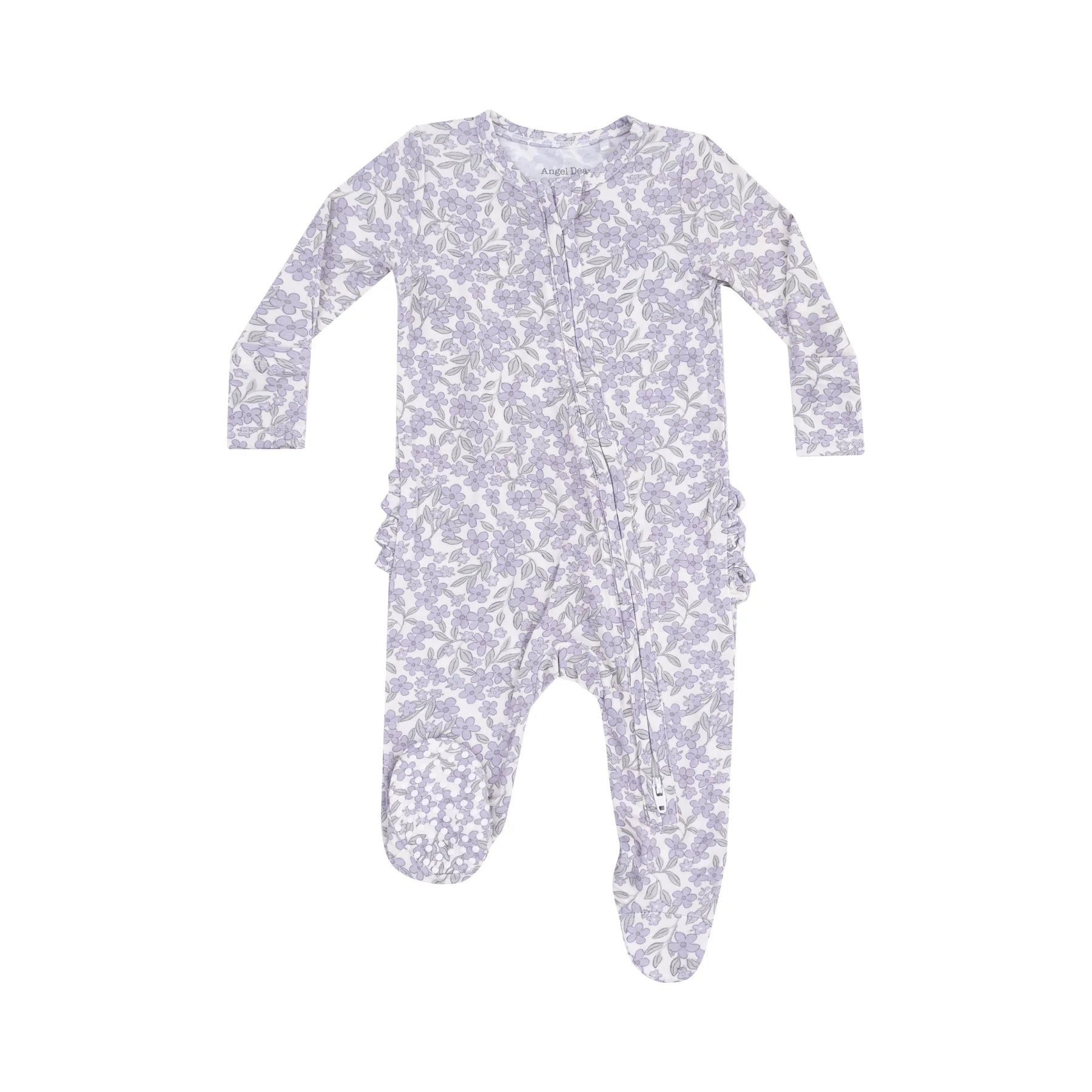2 Way Zipper Ruffle Footie - Forget Me Not Floral