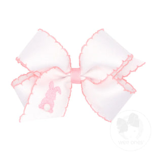 Puff Tail Bunny Bow w/Pink Moonstitch Edge - Tweedle Beedle