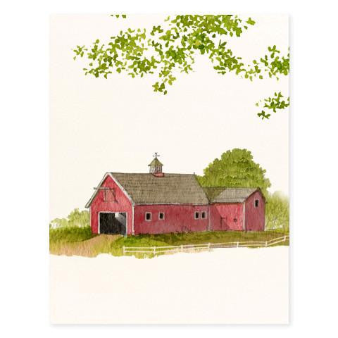 Red Barn Greeting Card Bethesda Fine Stationery