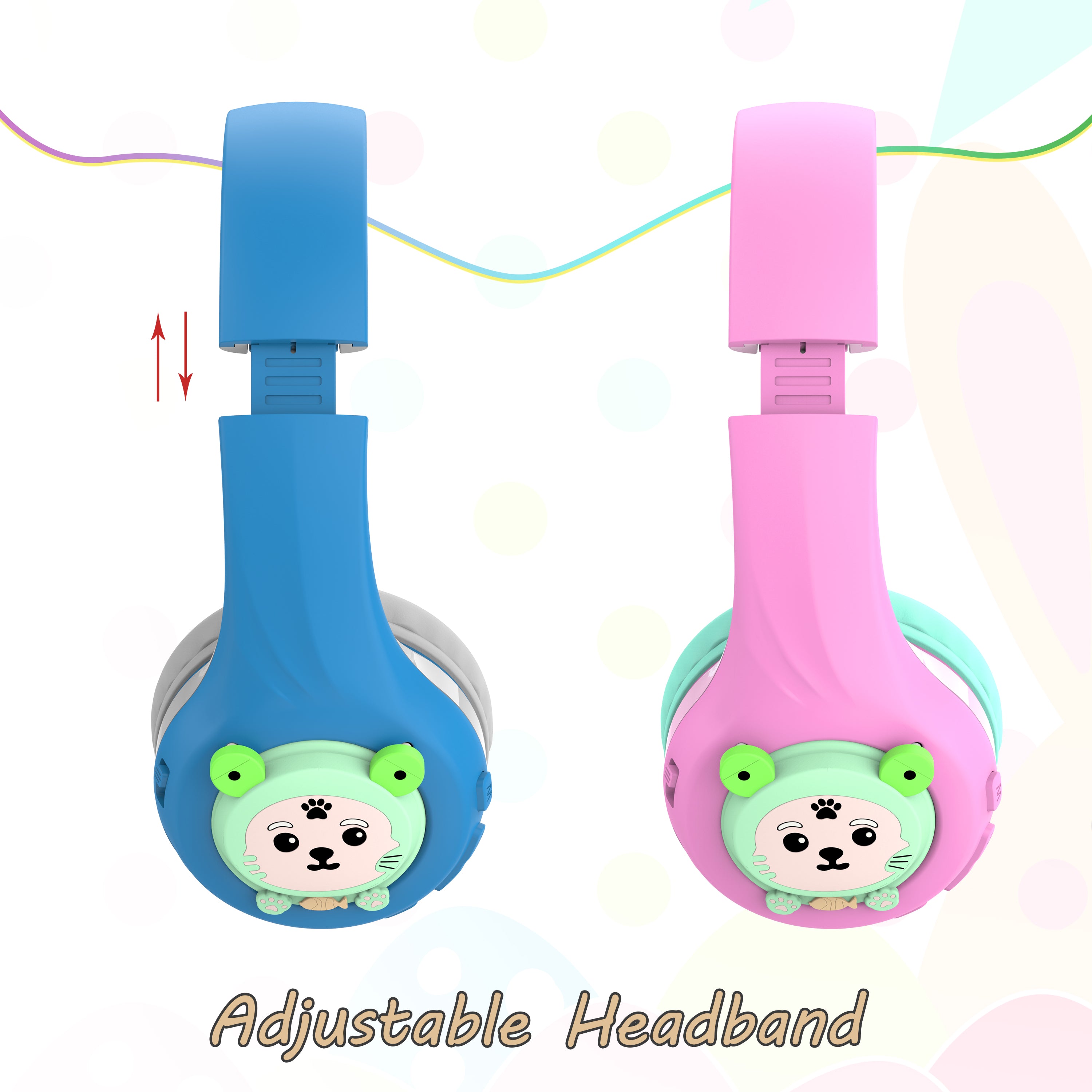 Riwbox Baosilon FB-7S Bluetooth Headphones With LED For Kids