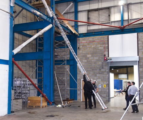 Ladder being tested at the Test & Research centre