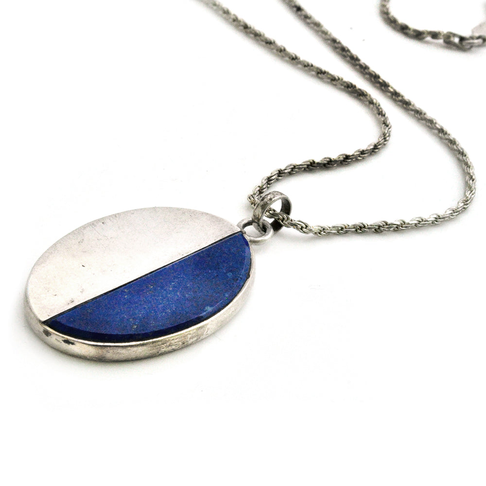 Modernist Lapis Pendant