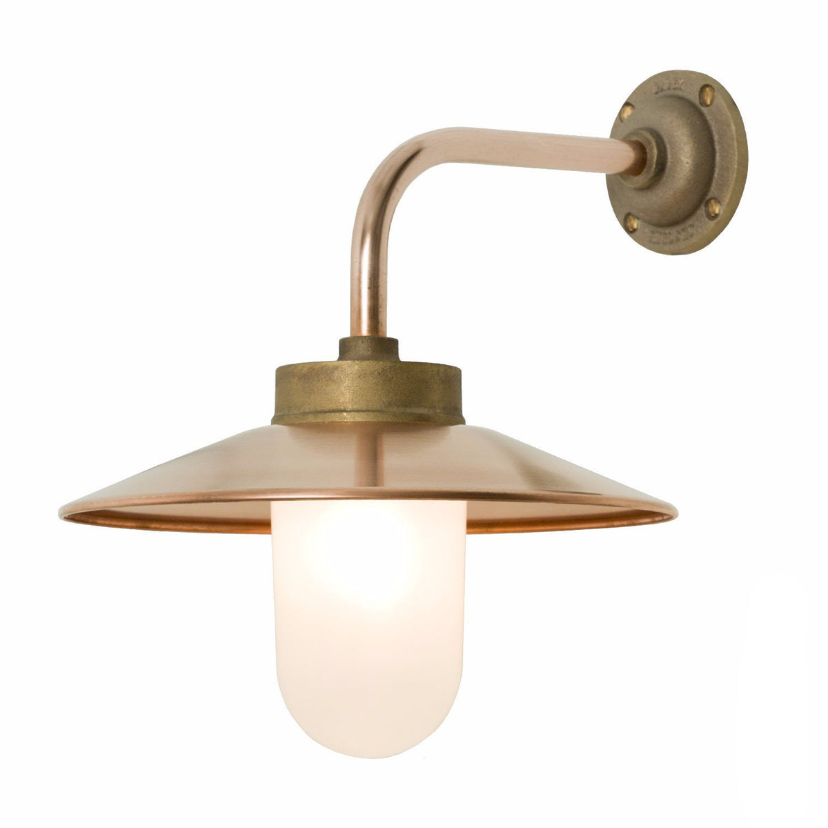 7035 Oval Brass Bulkhead Outdoor Wall Sconce by Original BTC at