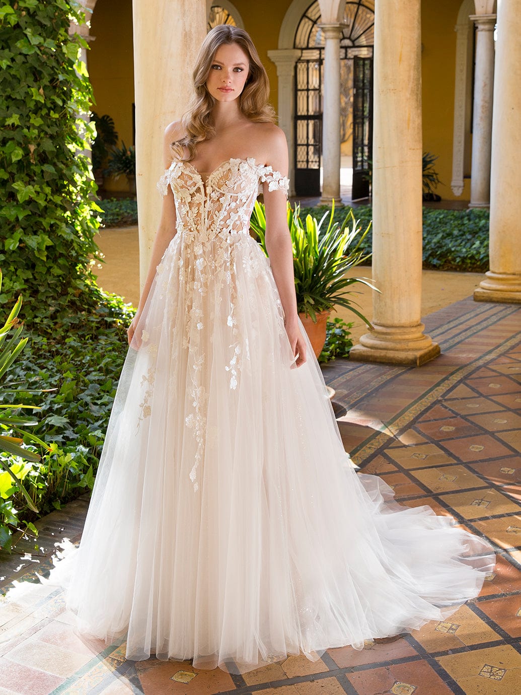 Bishop sleeve A-line wedding gown | Rebecca Ingram 20RT612 RK Bridal NYC |  Affordable