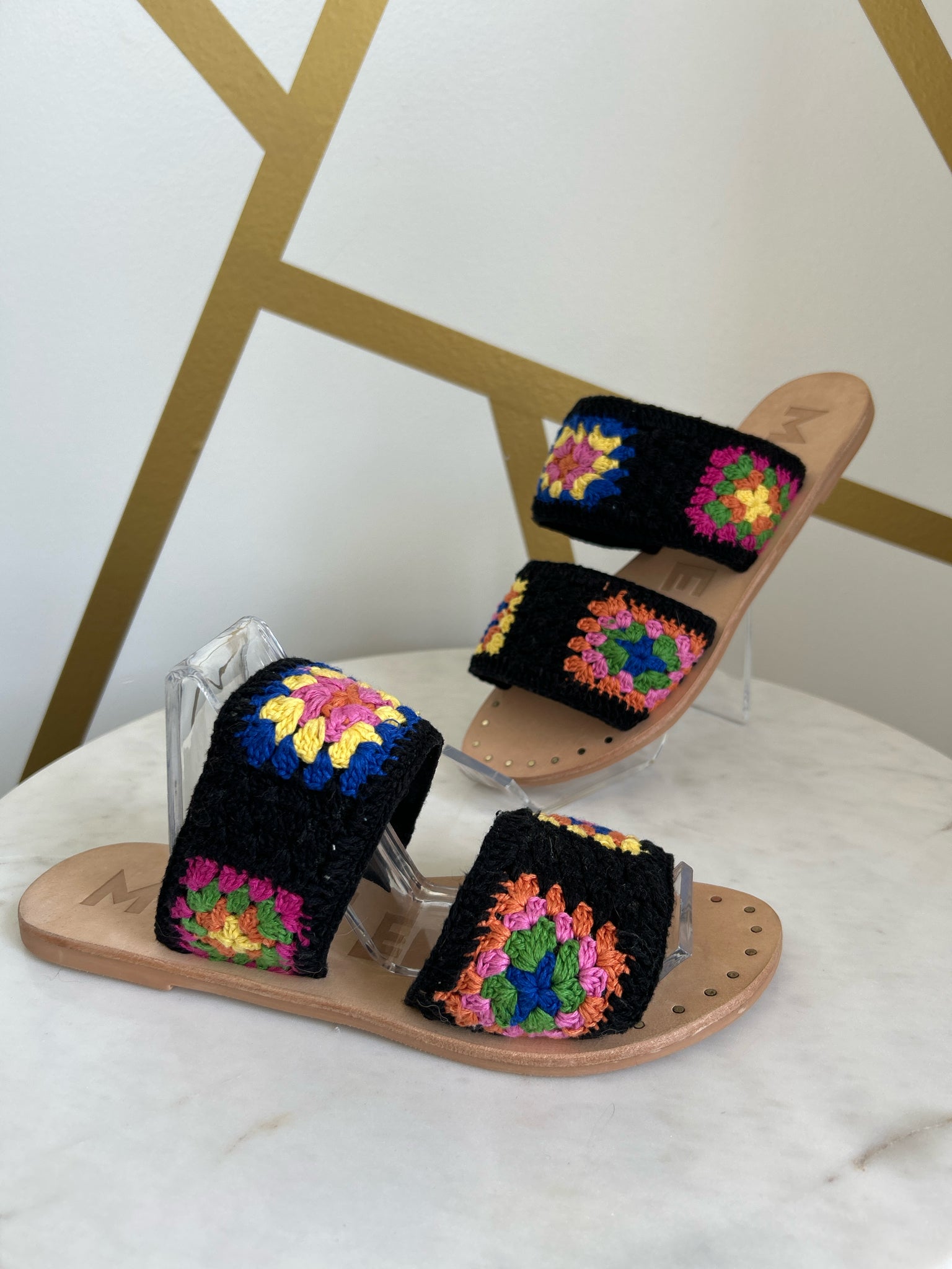 Manebi Size 38 Black/Multi Shoes