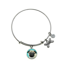 Top Dogs - Silver Pug Bracelet