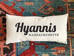 Hyannis Hand Printed Canvas Pillow by B. Berish