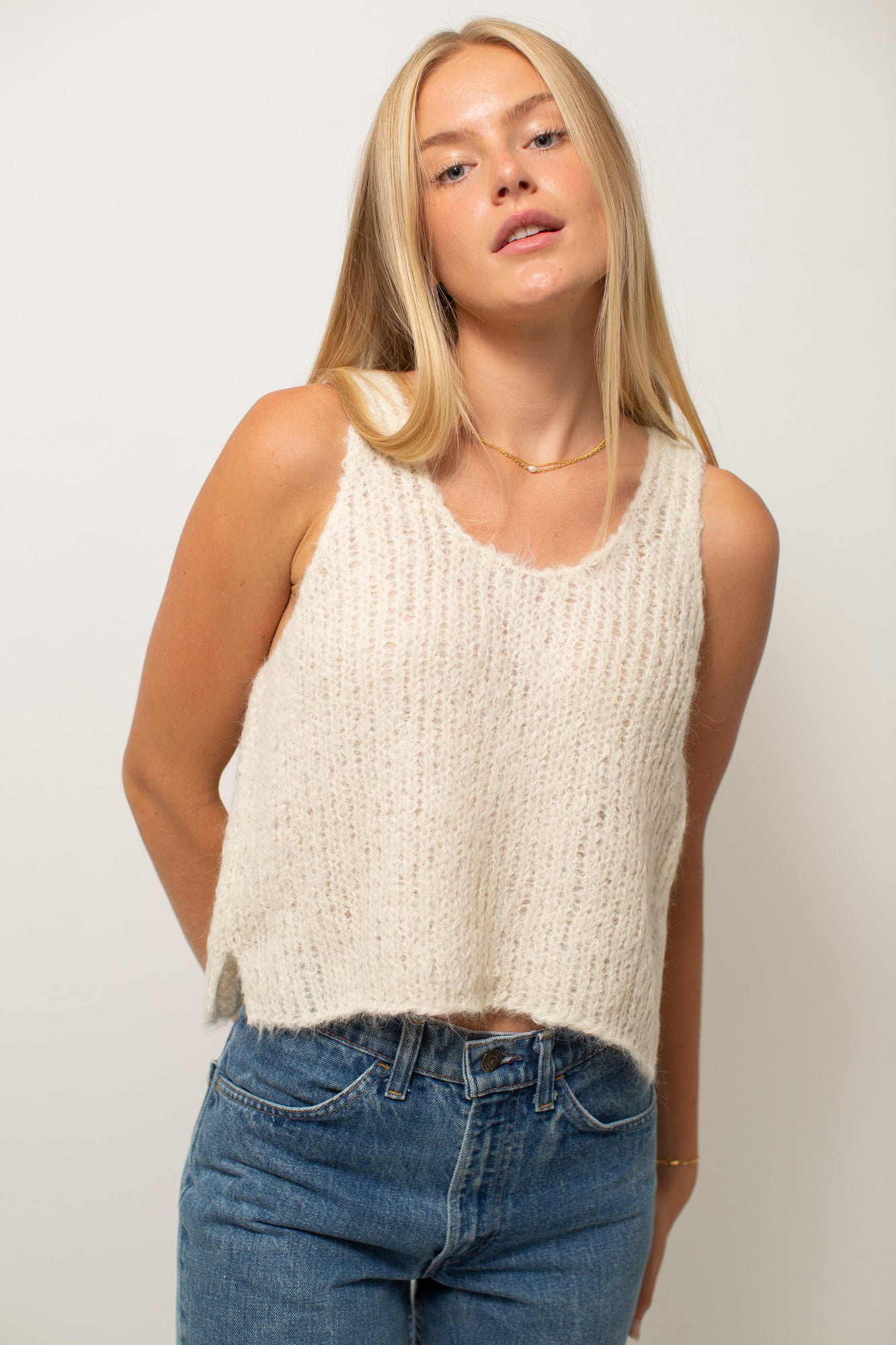 Sweater Tank | Cream