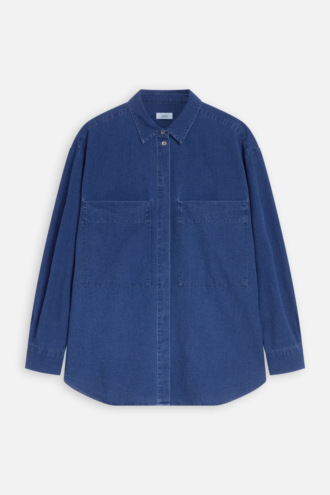 Poplin Denim Shirt | Mid Blue