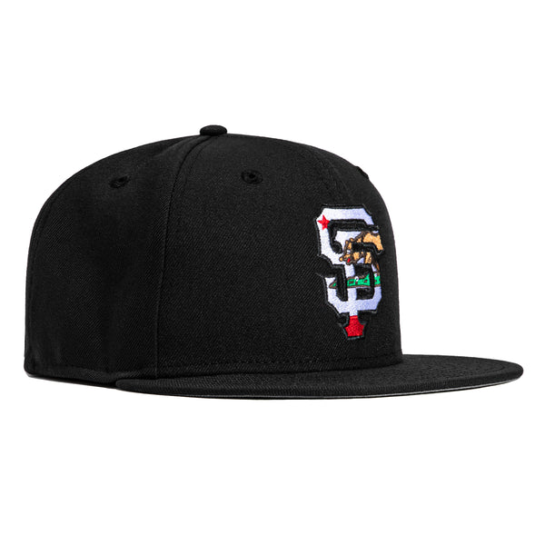 New Era 9Fifty San Francisco Giants California Flag Fill Snapback Hat - Black