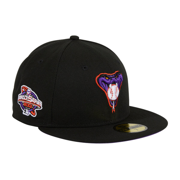 Los Angeles Angels La Patch New Era 59FIFTY Fitted Hat (DOSCIENTOS Blue Black Brick Red Under BRIM) 7 1/8