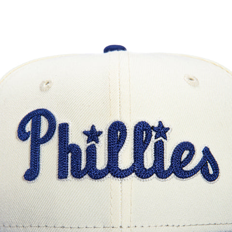 New Era 59FIFTY Chain Stitch Philadelphia Phillies Hat - White, Royal White/Royal / 7 3/4