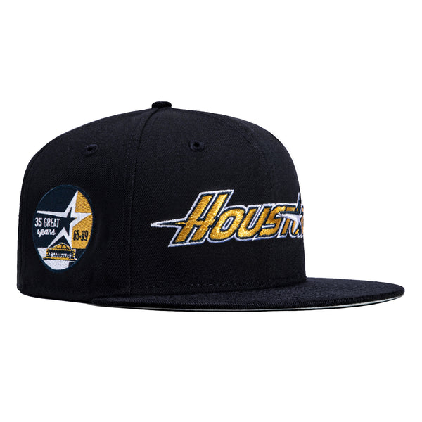 Lids Houston Astros New Era Retro 59FIFTY Fitted Hat - Stone/Navy