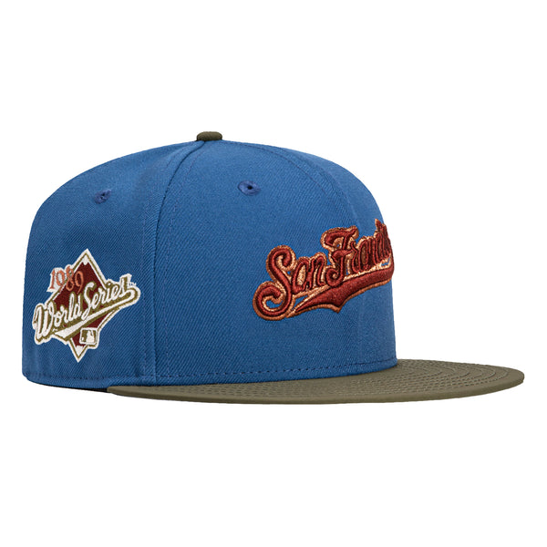 New Era 59Fifty Outdoors San Francisco Giants 1989 World Series Patch Script Hat - Indigo, Olive