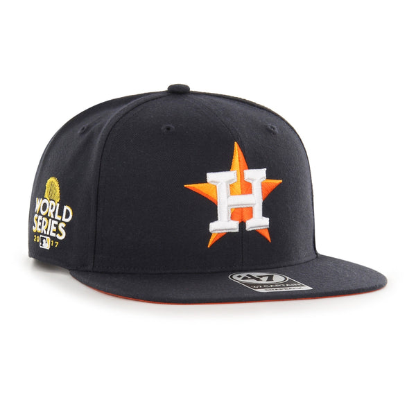 47 Brand Sureshot Captain Houston Astros 2017 World Series Patch Snapback Hat - Navy