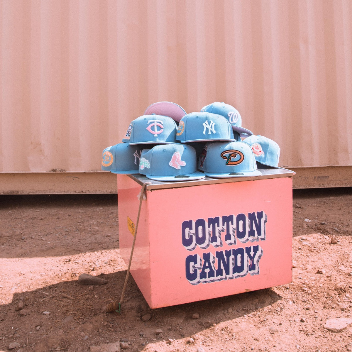 cotton candy mlb hats