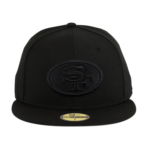 black on black 49ers hat