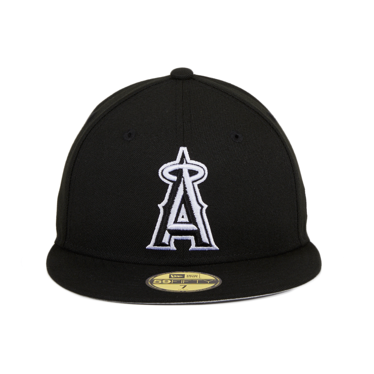 New Era 59Fifty Los Angeles Angels Hat - Black, White – Hat Club