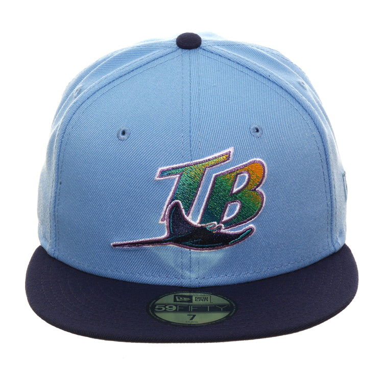 Exclusive New Era 59fifty Devil Rays 1998 Tb Hat 2t Light Blue Light Navy