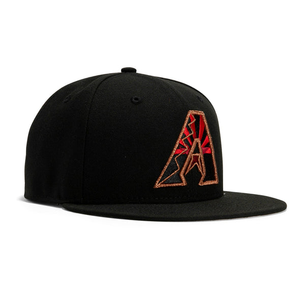 New Era 9Fifty Arizona Diamondbacks Flag A Snapback Hat - Black, Red, Metallic Copper