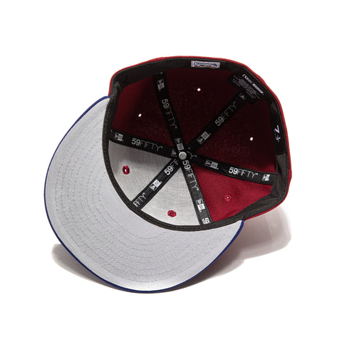 Philadelphia Phillies New Era World Class Back Patch 59FIFTY Fitted Hat -  Gray/Burgundy