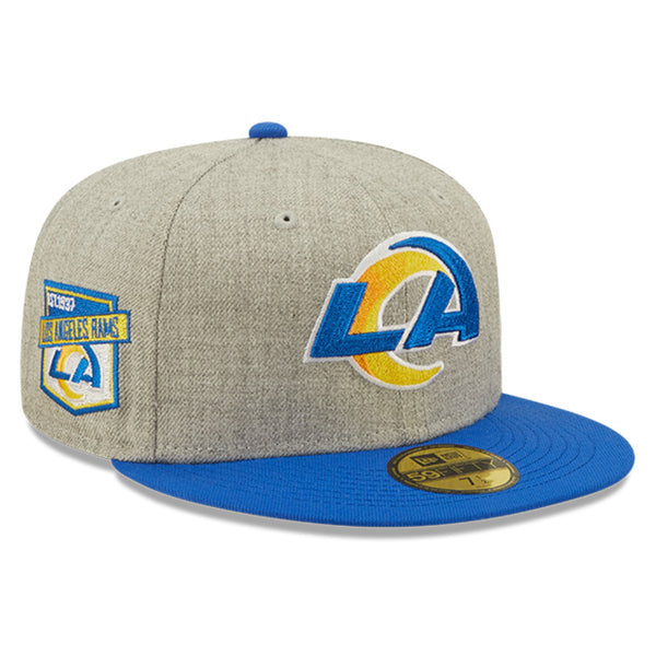 New Era 59FIFTY Uni Los Angeles Rams 75th Anniversary Patch Hat - Light Blue, Gold Light Blue/Gold / 7 3/4