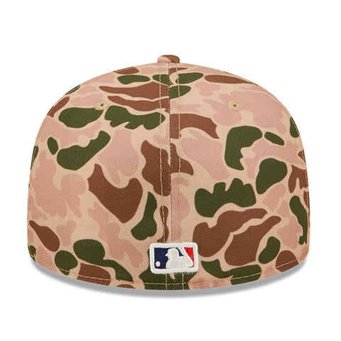 Cleveland Guardians Duck Camo 59FIFTY Tan New Era Fitted Hat