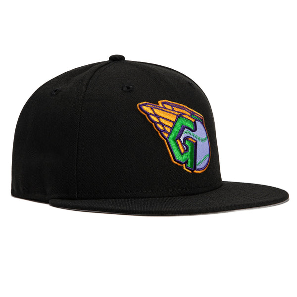 New Era 59FIFTY Black Soutache Cleveland Indians Hat - Black, Red Black / 7 1/2