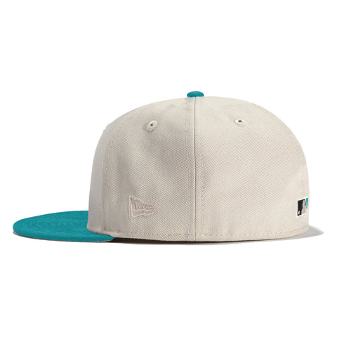 New Era 59FIFTY Stone Dome Seattle Mariners 25th Anniversary Patch Hat- Stone, Teal Stone/Teal / 8