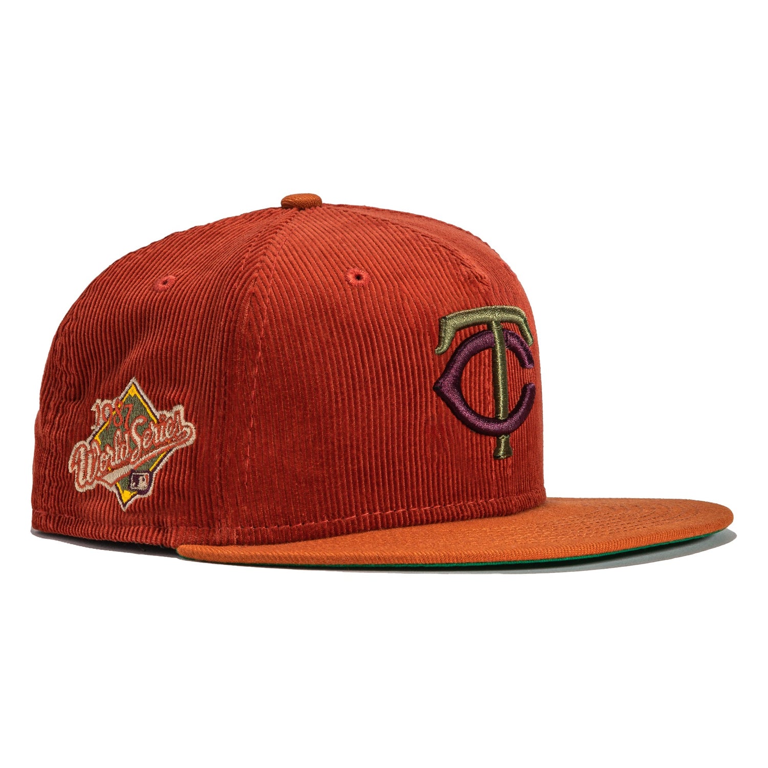 New Era 59Fifty Cord Dream Minnesota Twins 1987 World Series Patch Hat - Burnt Orange