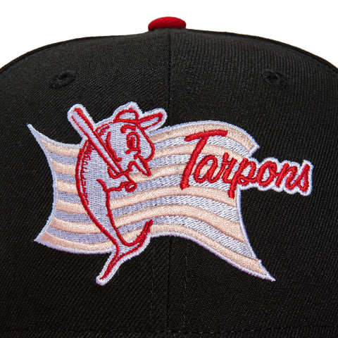 59Fifty Tampa Tarpons Logo Patch Word Hat - Black, Red