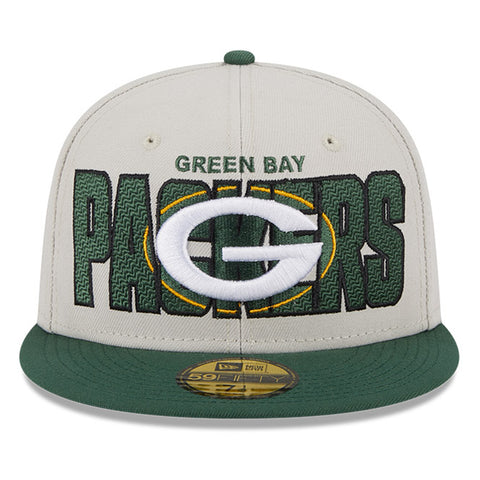 New Era 59Fifty 2023 Draft Green Bay Packers Hat - Stone, Green – Hat Club