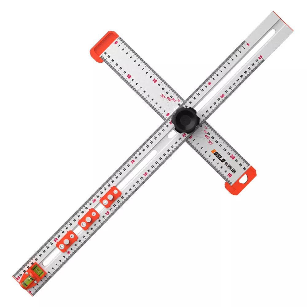 4 in 1 Black Drilling Positioning Ruler