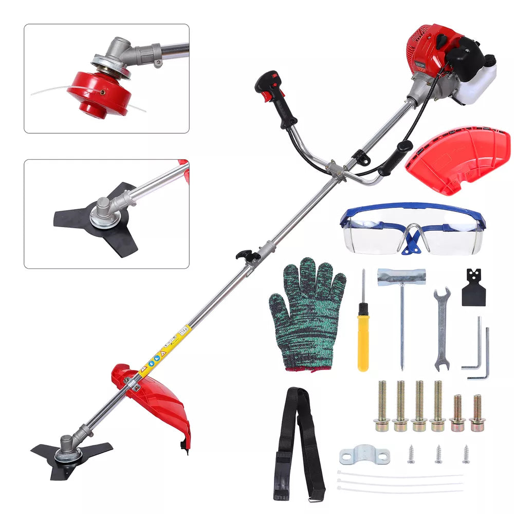 Heavy Duty Gas Powered Bladed String Grass Cutter Timmer 52CC
