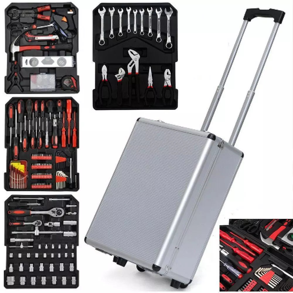 Complete 799 Pcs Professional Mechanics Tool Set With Case Box Organizer