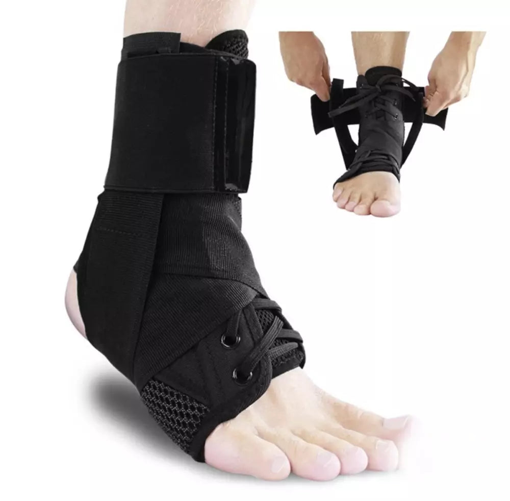 Lace Up Ankle Brace with Adjustable Stabilizer Straps