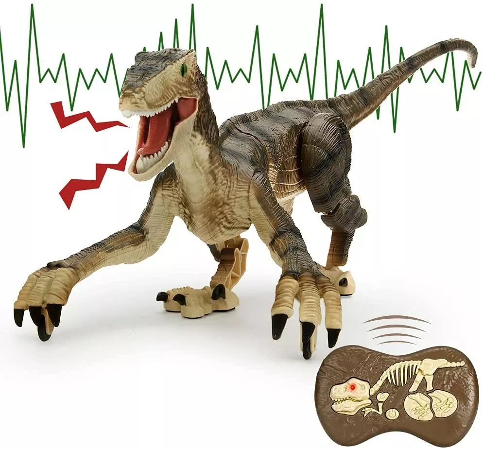 On The Hunt RC Smart Robot Dinosaur (Raptor Brown)
