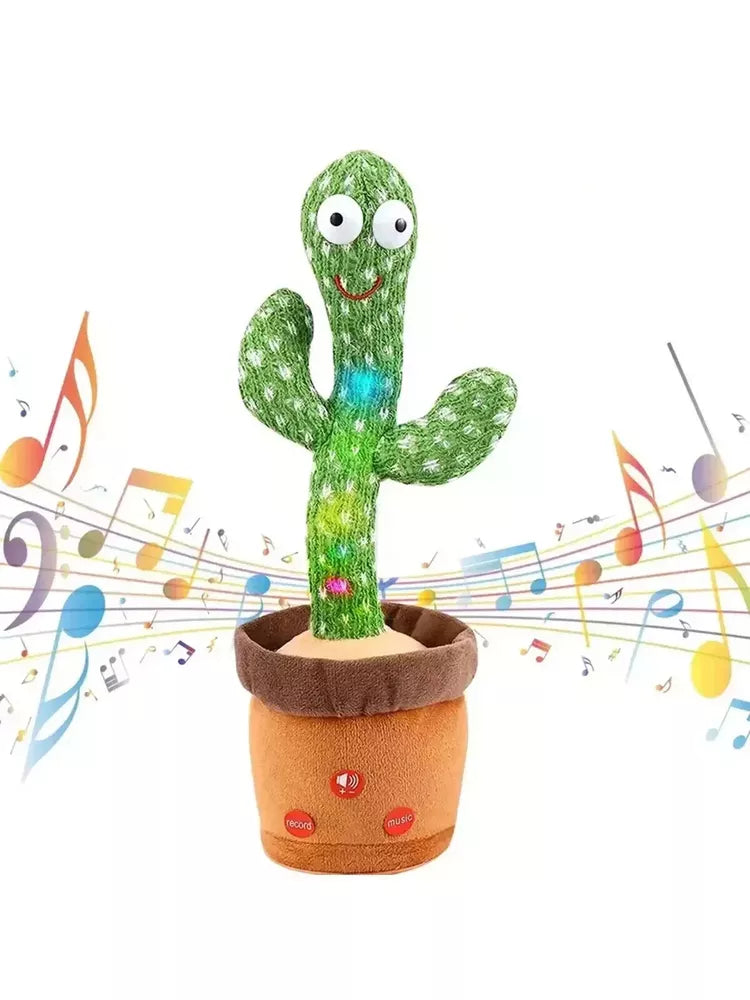 Interactive Dancing Cactus Toy With Music And LED Lights