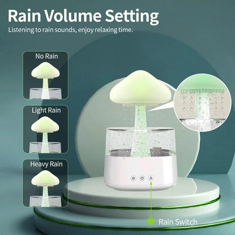 Mushroom Dream : Humidifier & Essential Oil Diffuser with Rainbow Light - Life in Simple Steps