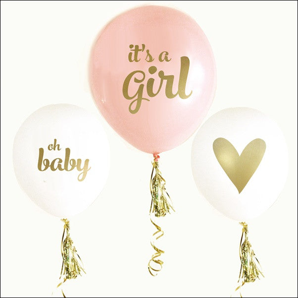 It\u002639;s A Girl Baby Shower Balloons Set Of 6 \u2013 Jaclyn Peters Party