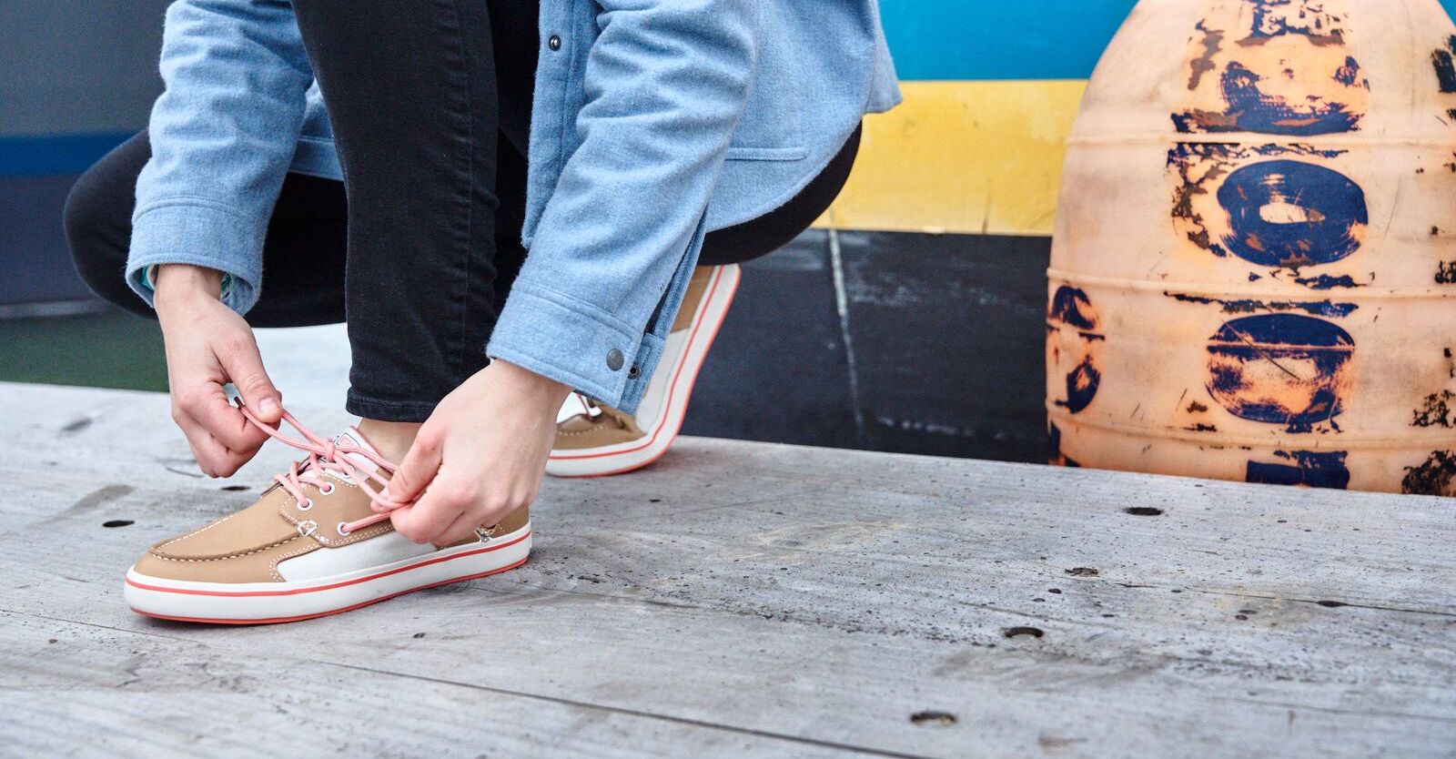 Galley Boat Shoe in Blue Denim