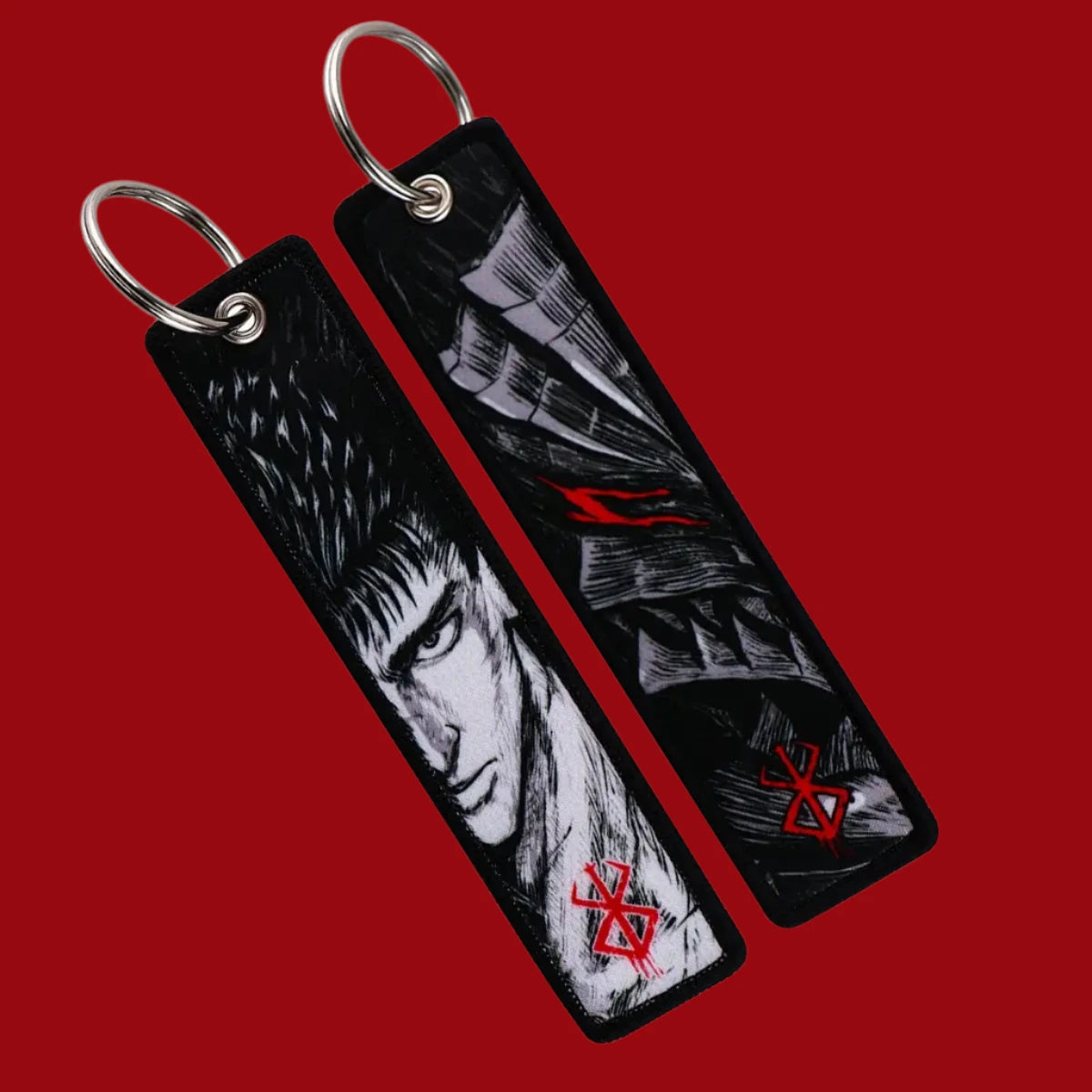 Berserk anime embroidery keychain