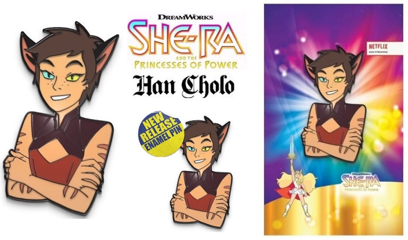 Catra short hair adorable enamel pin with arms crossed