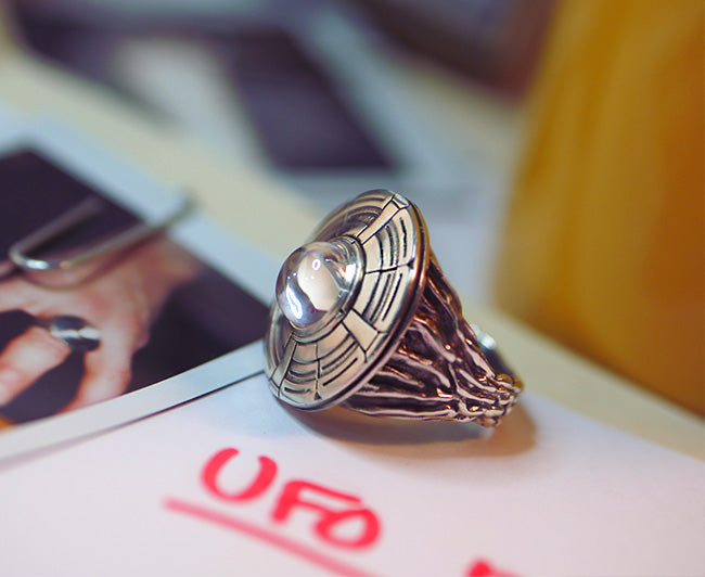 UFO Ring, Unidentified Flying Object, Ancient Aliens, Extra Terrestrial, Top Secret, Metaphysical Jewelry, Space ship, Spacecraft 