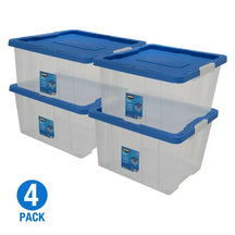 Picture of 68 Qt Clear Latching Plastic Storage Tote - Set of 4