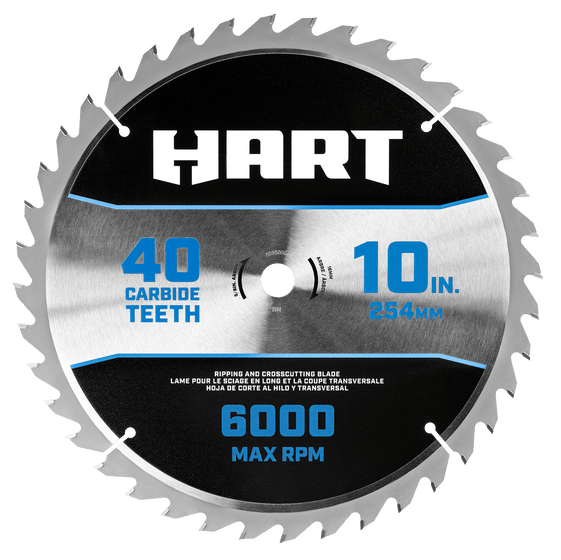 10” 40T & 60T Ripping & Crosscutting Miter Saw Blades